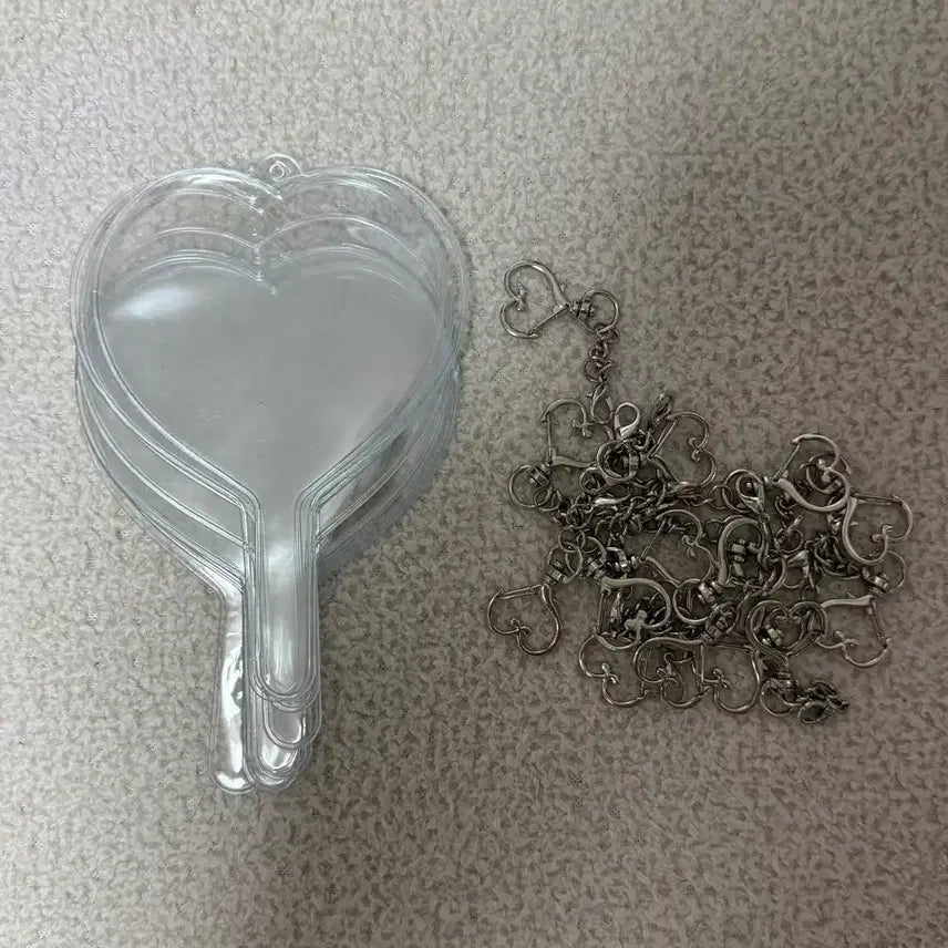 [BUNJANG] Heart Mini Uchiwa Cover + Heart Keychain Set / 하트 미니 우치와 커버 + 하트 키링 세트 판매