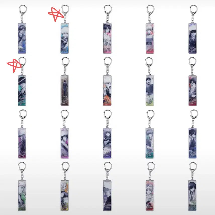 [BUNJANG] Gintama Gintoki Hijikata 20th Anniversary Original Art Exhibition Metal Keychain Set / 은혼 긴토키 히지카타 일괄 20주년 원화전 메탈 키홀더 팝업 은혼전