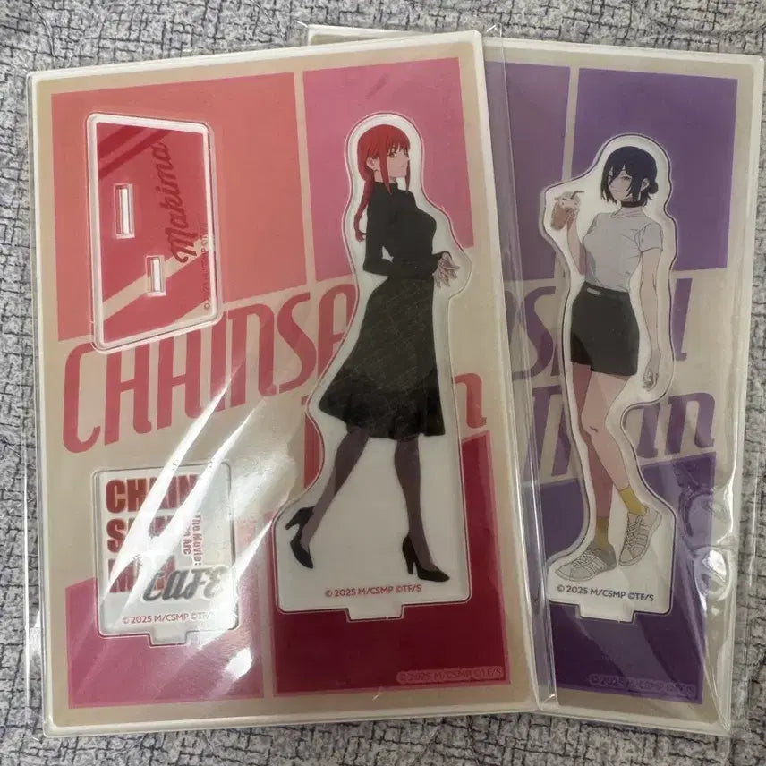 [BUNJANG] Chainsaw Man Cafe Acrylic Stand Set - Reze &amp; Makima / 체인소맨 카페 아크릴 스탠드 레제, 마키마 일괄