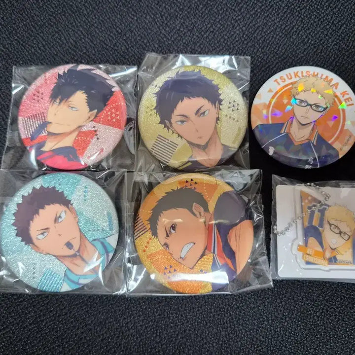 [BUNJANG] Haikyuu!! Can Badge Bundle Set - Kuroo, Akaashi, Tsukishima, Iwaizumi, Sawamura / 일괄)하이큐 캔뱃지 쿠로오 아카아시 츠키시마 이와이즈미 사와무라