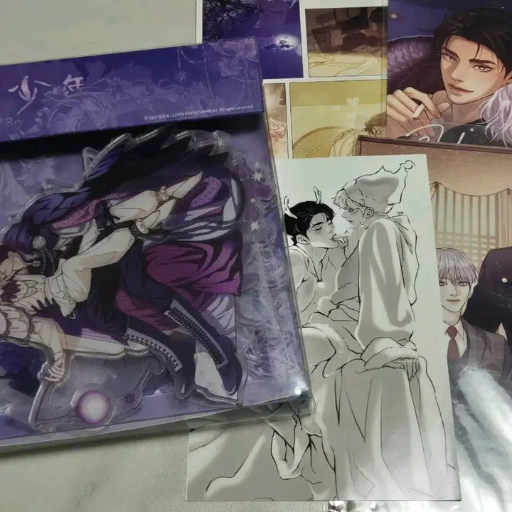 [BUNJANG] Joegae Sonyeon Acrylic Stand Set, Photo Print, and Photo Cards Bundle Set / 조개소년 굿즈 아크릴 스탠드 세트 프박 인화사진 일괄