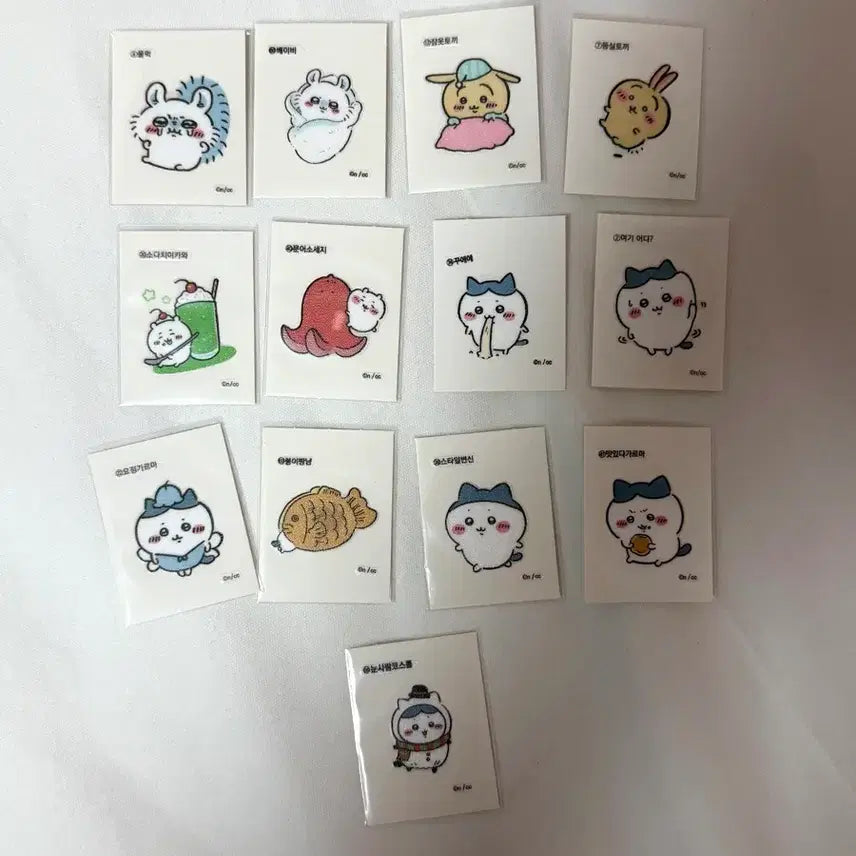 [BUNJANG] Monchichi Momo &amp; Friends Sticker Bundle Set / 먼작귀 띠부씰 치이카와 하치와레 우사기 모몽가 스티커 일괄