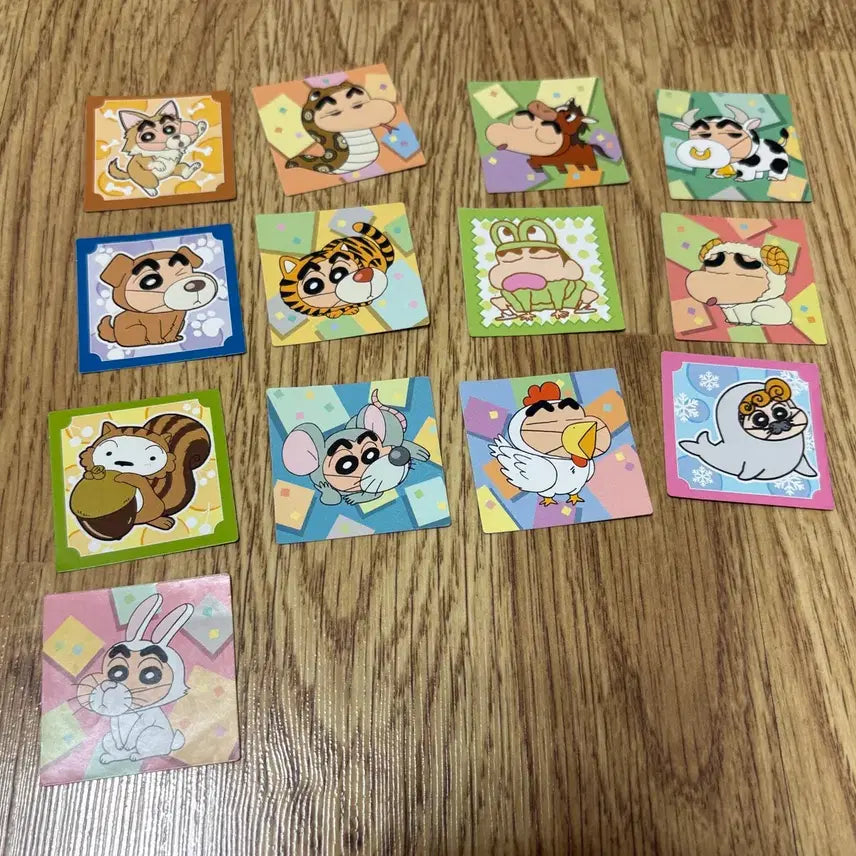 [BUNJANG] Crayon Shin-chan Korean Edition Vol. 1 Choco-con Sticker Set (13 Types) / 짱구 한국판 1탄 초코비 씰 스티커 13종