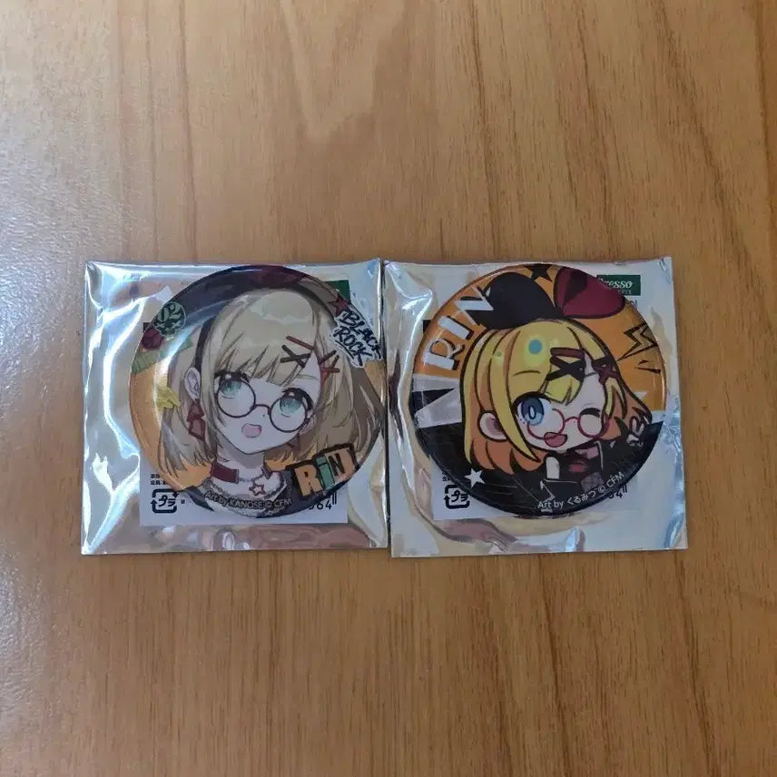[BUNJANG] Hatsune Miku Kagamine Rin Vocaloid Glitter Can Badge Set / 하츠네 미쿠 카가미네 린 보컬로이드 캔뱃지 판매 글리터 밴드