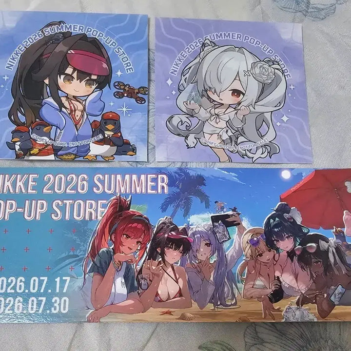 [BUNJANG] NIKKE 2026 The Hyundai Pop-up Week 1 Entrance Ticket Stickers Bundle Set / 니케 2026 더현대 팝업 1주차 입장티켓 스티커 일괄 판매