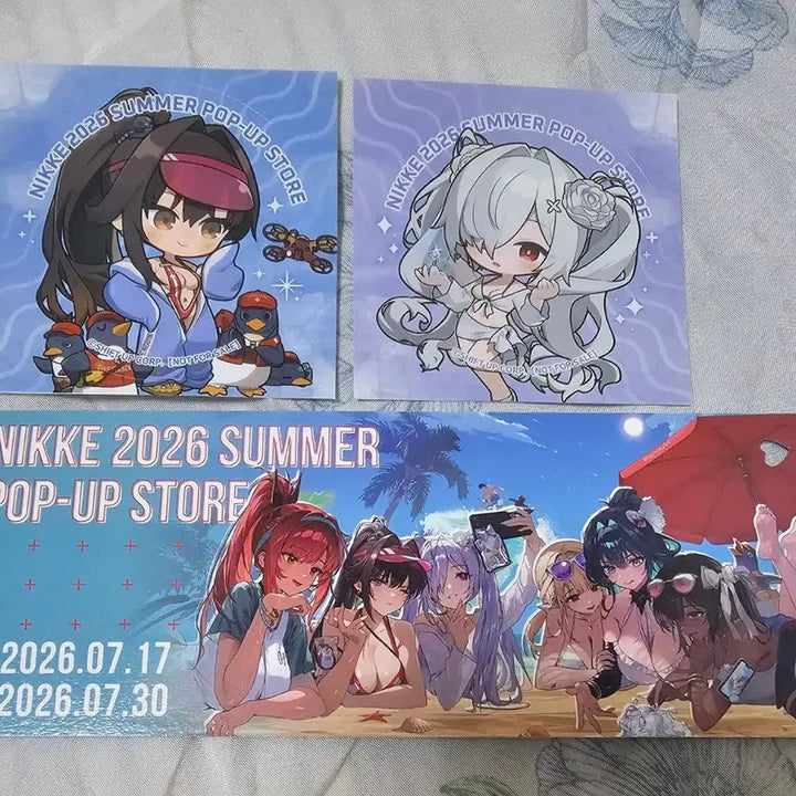 [BUNJANG] NIKKE 2026 The Hyundai Pop-up Week 1 Entrance Ticket Stickers Bundle Set / 니케 2026 더현대 팝업 1주차 입장티켓 스티커 일괄 판매
