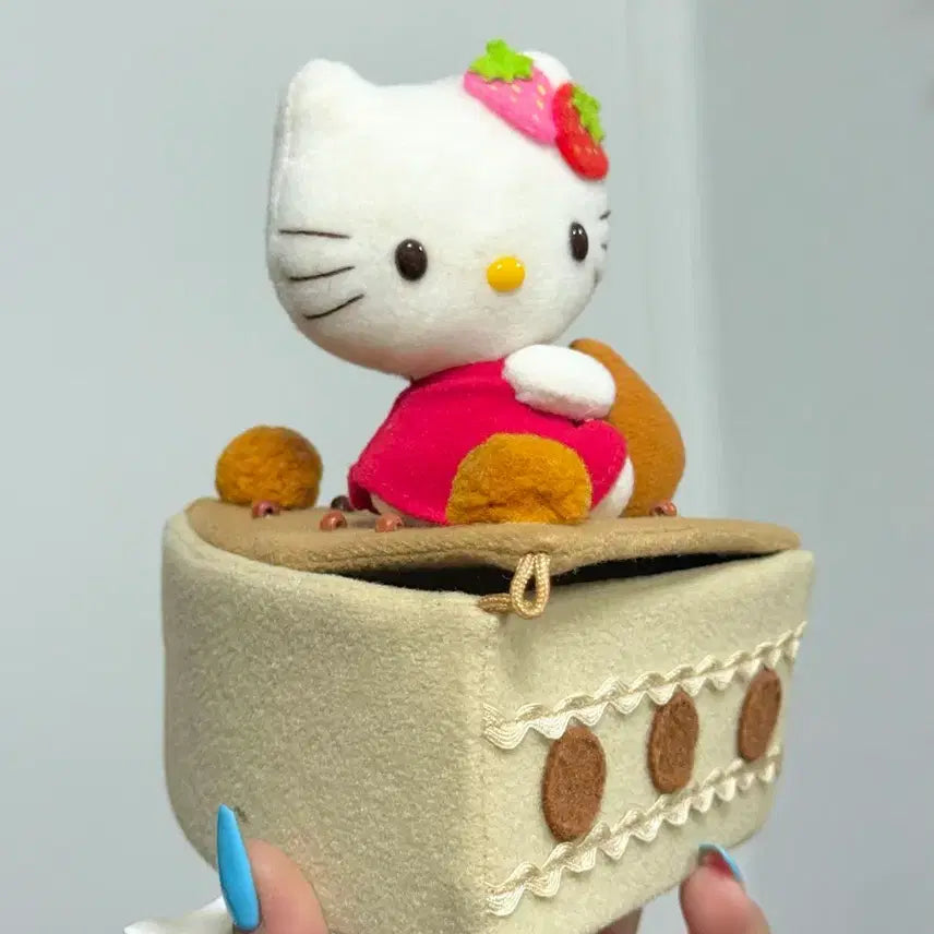 [BUNJANG] Sanrio Hello Kitty Vintage Chocolate Shortcake Storage Box / 고전 산리오 헬로키티 빈티지 초레어 초콜릿 쇼트케이크 보관함