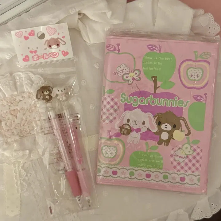 [BUNJANG] Sugabunnies Classic Mechanical Pencil &amp; Binder Set (Sealed) / 고전 슈가바니즈 샤프볼펜 바인더 세트 미개봉
