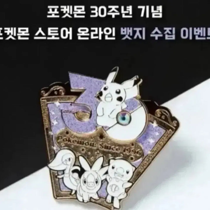 [BUNJANG] Pokemon 30th Anniversary 5th Gen Badge / 포켓몬 30주년 뱃지 7월 (5세대)