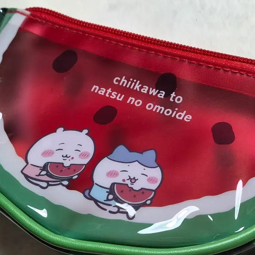 [BUNJANG] Cheekawa Hachiware Watermelon Pouch / 먼작귀 쿠지 수박 파우치 치이카와 하치와레