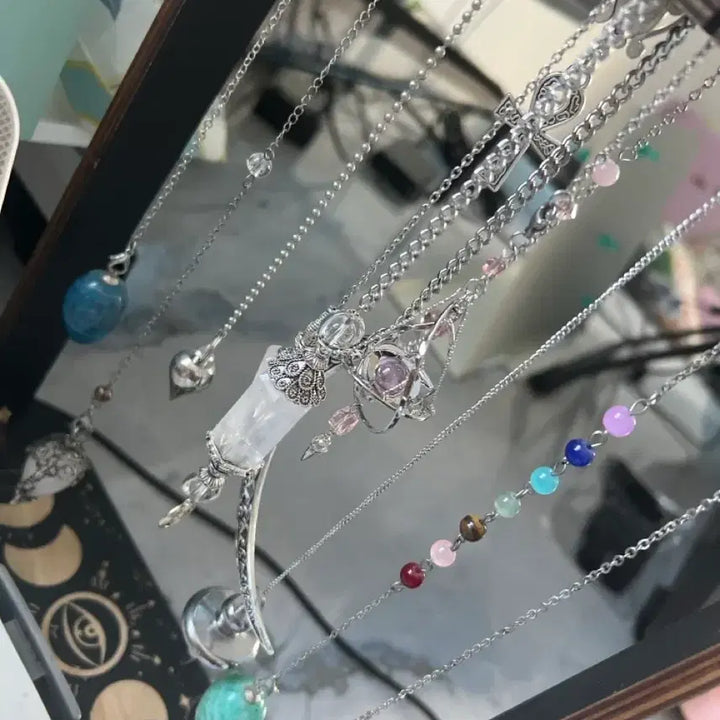 [BUNJANG] Natural Stone Pendulum Set / 원석 펜듈럼 세트 (타로카드 용품)