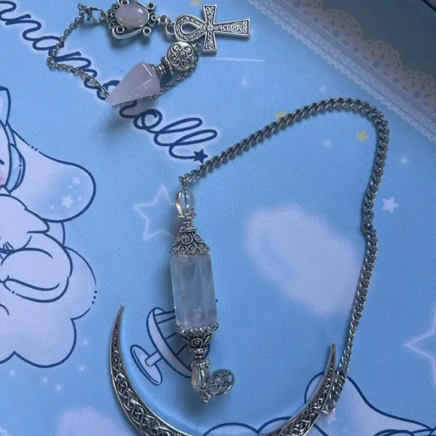 [BUNJANG] Natural Stone Pendulum Set / 원석 펜듈럼 세트 (타로카드 용품)