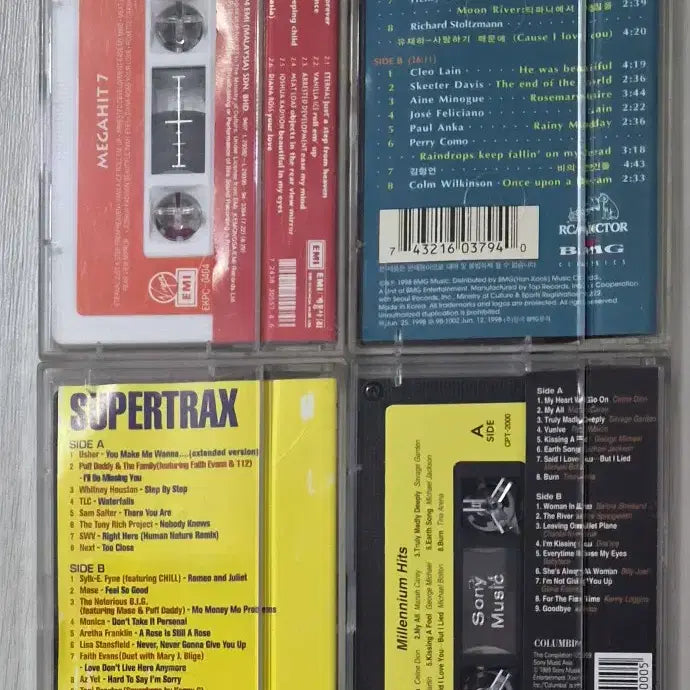 [BUNJANG] Pop Compilation Cassette Tape (Unsealed) / 팝 컴필레이션 4장 (개봉 카세트테이프)