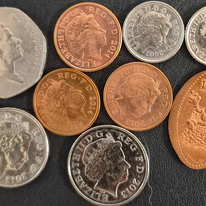 [BUNJANG] United Kingdom Coin Set 50 Pence, 10 Pence, 1 Pence (9 Pieces Total) / 영국 동전 세트 50펜스 10펜스 1펜스.   일괄 판매 9점