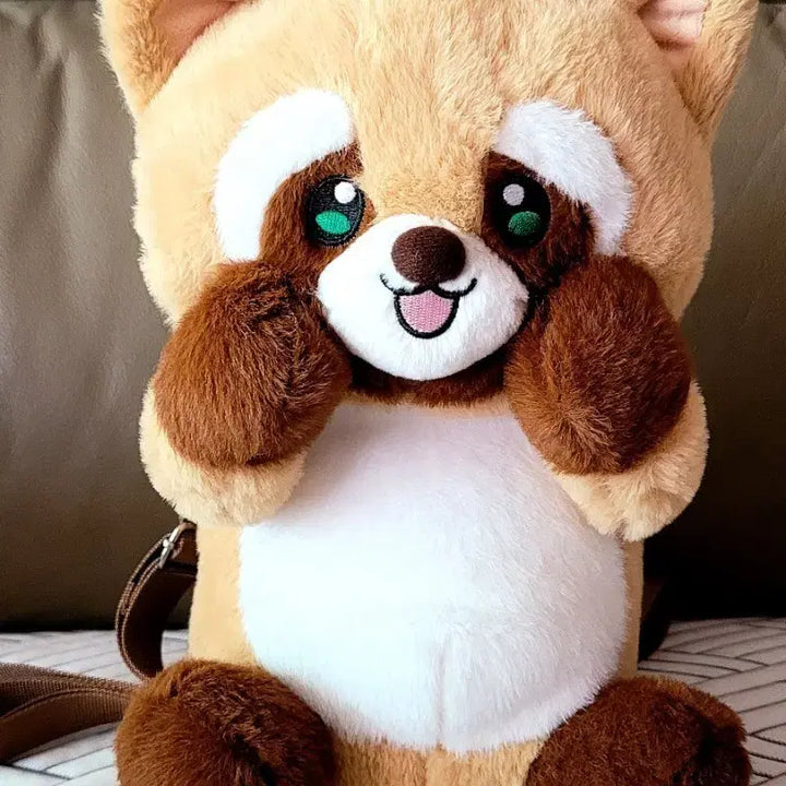 [BUNJANG] Raccoon Backpack Plush Doll 35cm / 까꿍 너구리 백팩가방 인형 35cm(새상품)