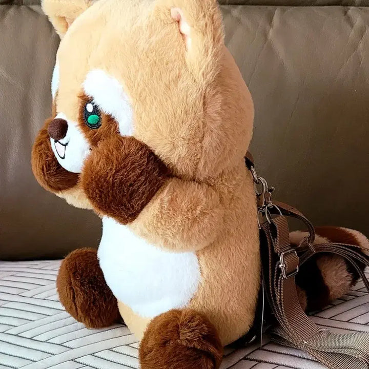 [BUNJANG] Raccoon Backpack Plush Doll 35cm / 까꿍 너구리 백팩가방 인형 35cm(새상품)