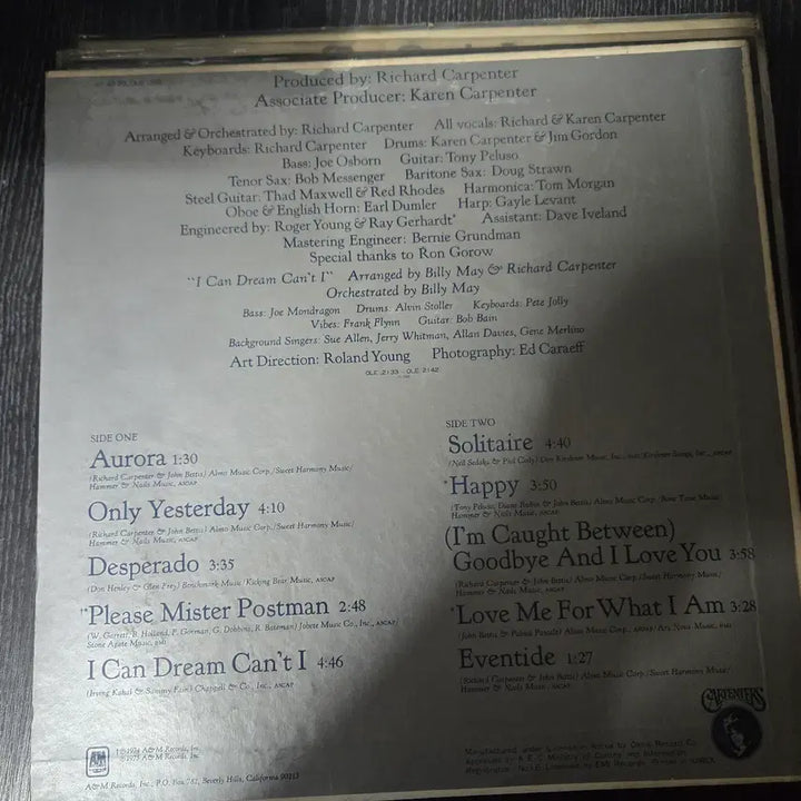 [BUNJANG] The Carpenters Pop Songs LP / 카펜터스 / 팝송 LP