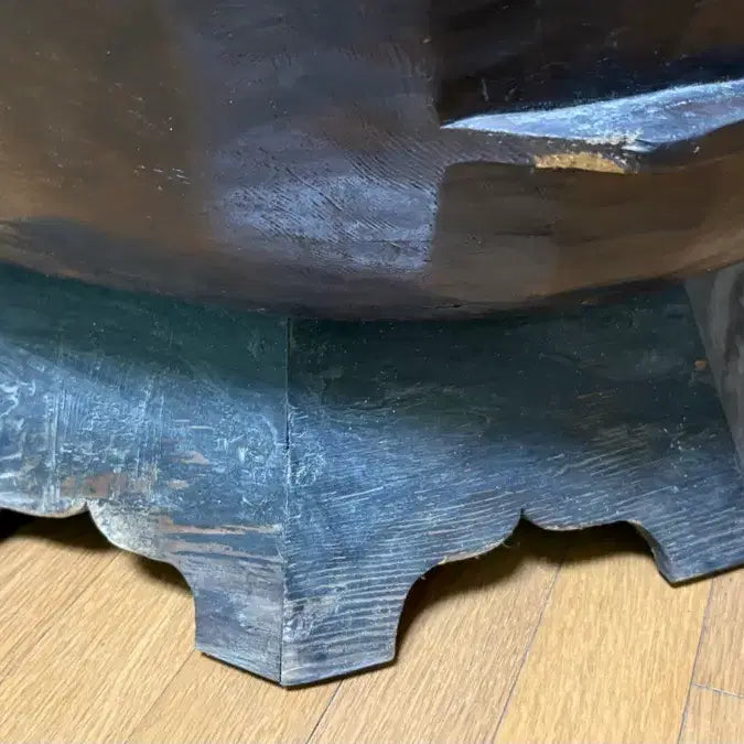 [BUNJANG] Vintage Korean Wooden Hamjibak (74cm) with Glass Top / 빈티지나는 함지박 (74cm)