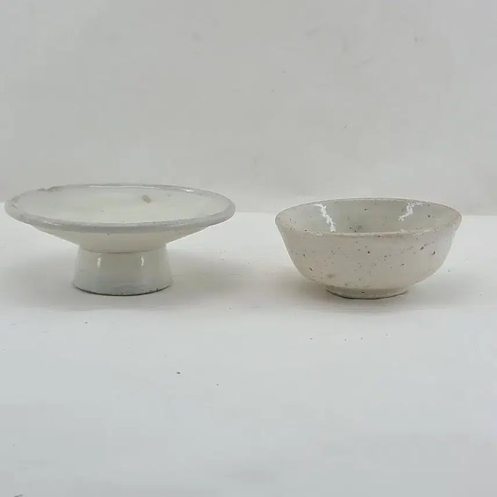 [BUNJANG] Joseon Dynasty White Porcelain Ritual Offering Set / 백자잔 제기접시