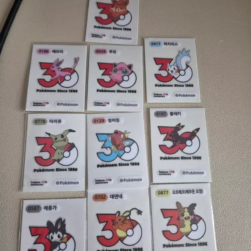 [BUNJANG] Pokemon 30th Anniversary Sticker Set / 포켓몬 띠부씰 30주년