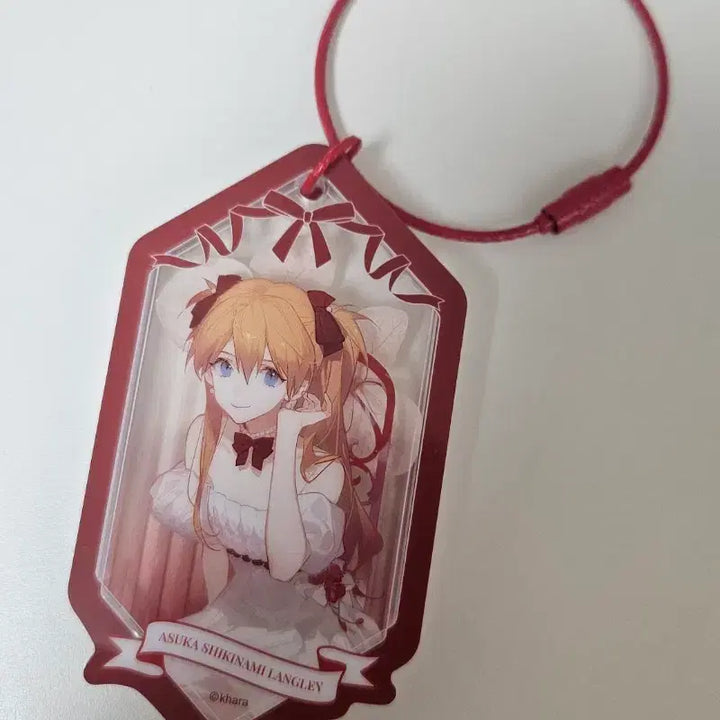 [BUNJANG] Evangelion Asuka Flower Meaning Acrylic Keyring / 에반게리온 아스카 꽃말 꽃의말 아크릴 키링