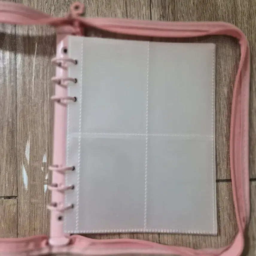 [BUNJANG] Pink Transparent Glitter Photocard Binder / 핑크 투명 글리터 포토카드 바인더