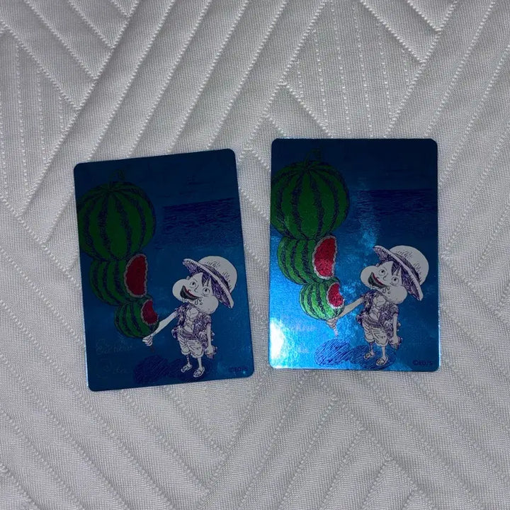[BUNJANG] Shueisha Natsukomi One Piece Watermelon Luffy Promo Metallic Kira Metallic Card / 슈에이샤 나츠코미 원피스 수박 루피 프로모 메타키라 메탈릭 메탈카드