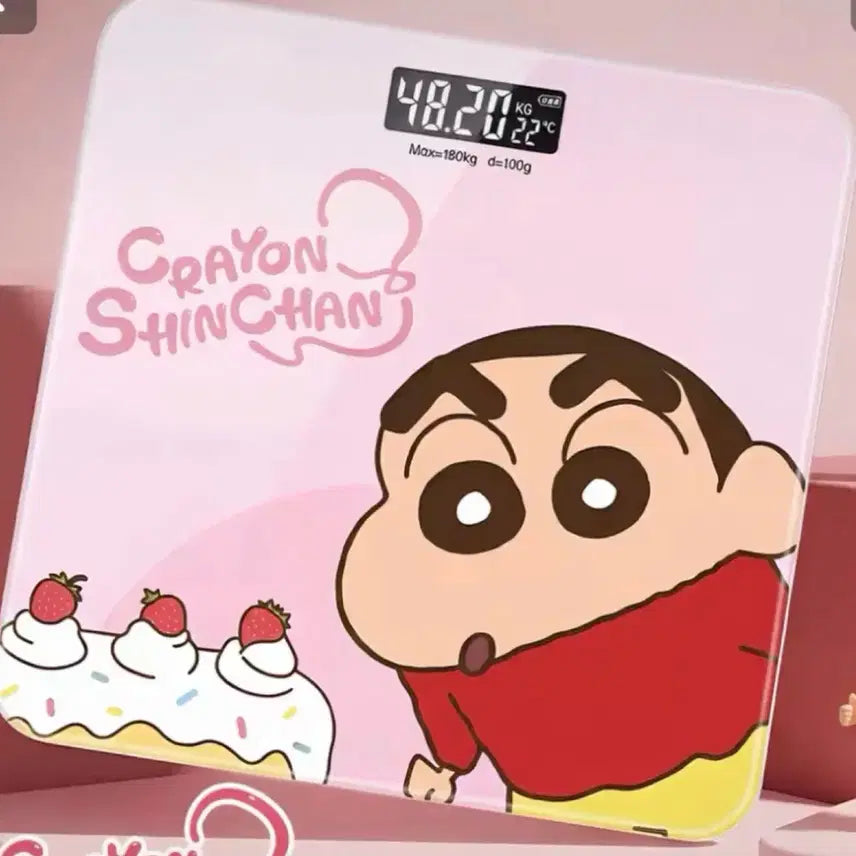 [BUNJANG] Crayon Shin-chan Strawberry Cake Design Unused Digital Scale / 짱구체중계 미사용 제품