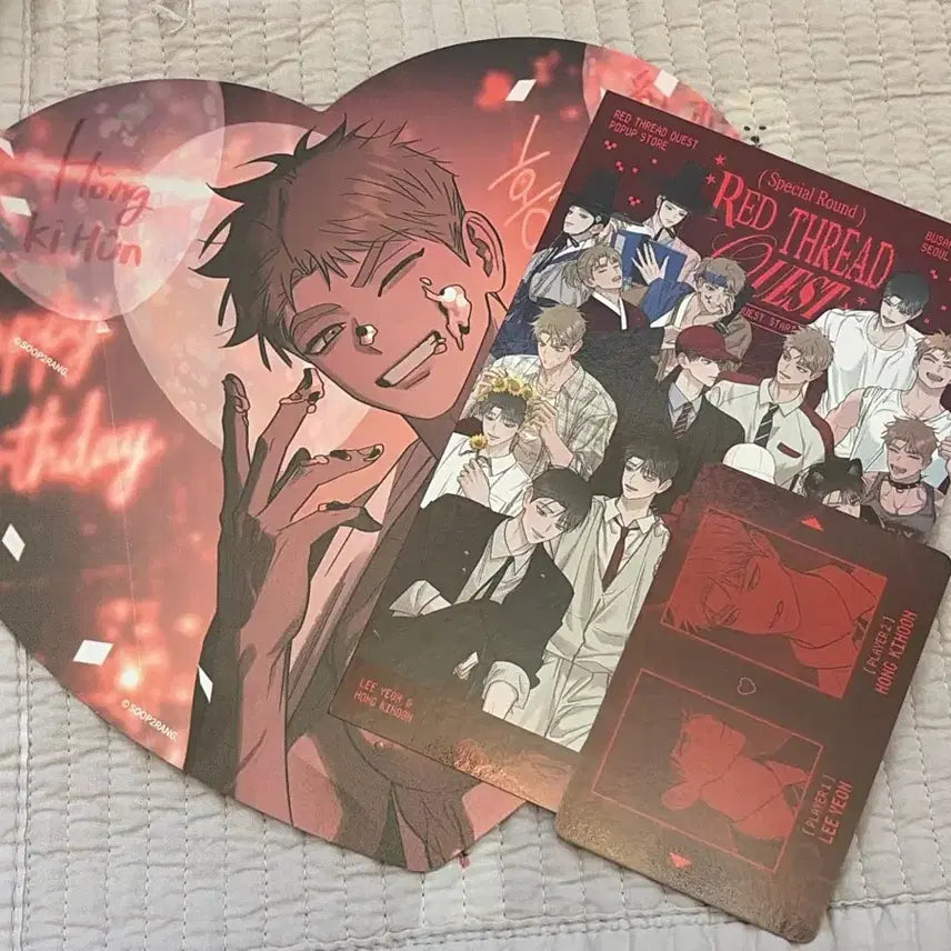 [BUNJANG] Hongsil Quest Hongkwe Pop-up Exclusive Fan Photocard Set / 홍실퀘스트 홍퀘 팝업 특전 부채 포카 세트