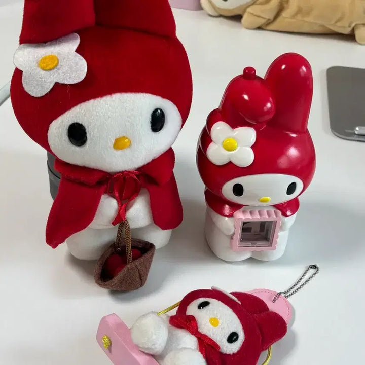[BUNJANG] Vintage My Melody Perpetual Calendar &amp; Swing/Basket Dolls Bundle Set / (택포) 고전 빨간마이멜로디 빨마 만년달력 그네인형 바구니마멜 일괄세트