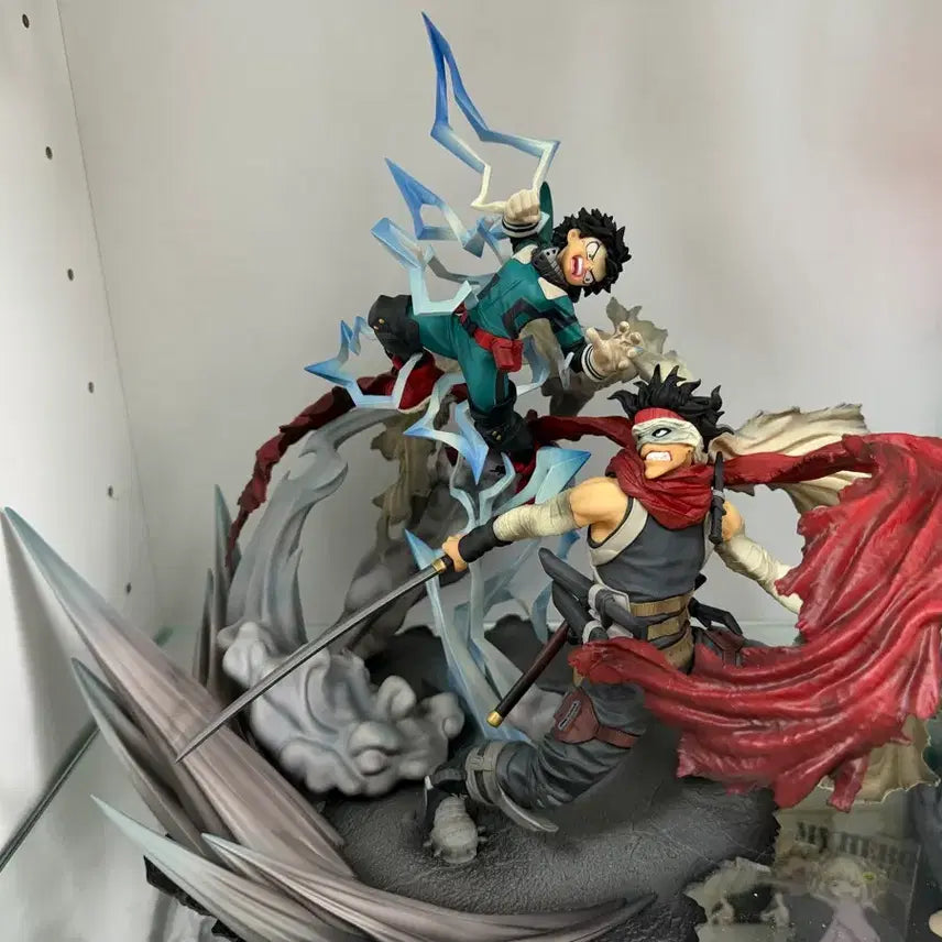 [BUNJANG] S-Fire My Hero Academia Izuku Midoriya vs Stain Figure (Opened) / [나히아/히로아카] S-fire 미도리야 vs 스테인 개봉양품 팝니다