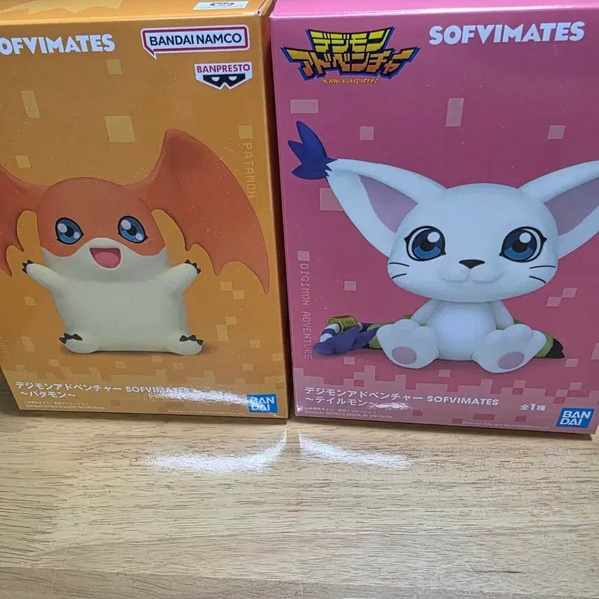 [BUNJANG] Bandai Banpresto Sofubi Mate Digimon Plotmon &amp; Gatomon Figure (Sealed) / 반다이 반프레스토 소프비 메이트 디지몬 파닥몬, 가트몬 미개봉