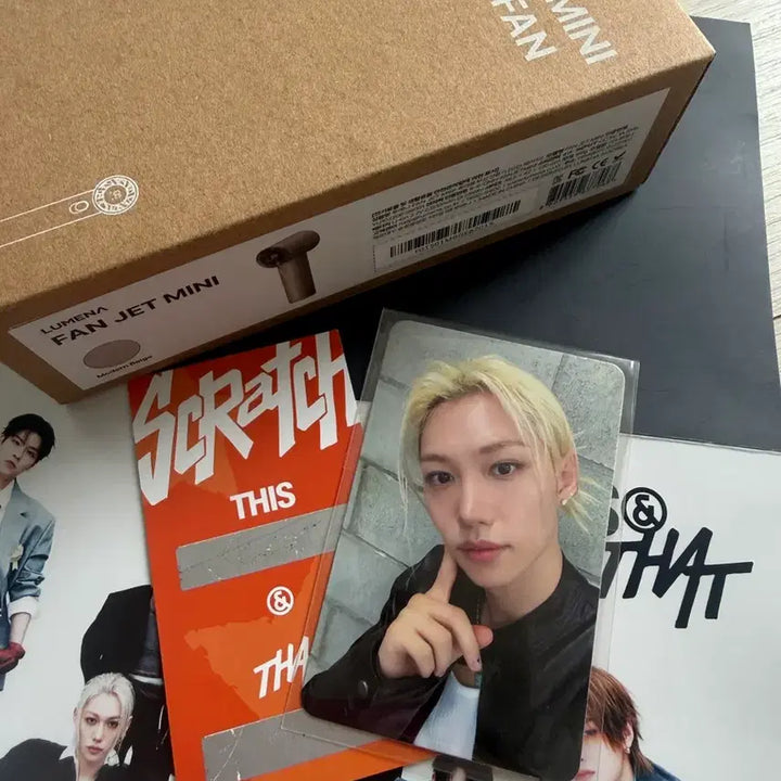 [BUNJANG] Stray Kids Felix Fan Meeting Photocard &amp; Fan Set / 스트레이키즈 스키즈 2주차 공방 포카 필릭스 역조공 선풍기 세트 양도