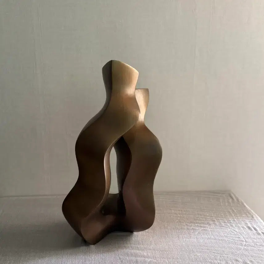 [BUNJANG] Bronze Couple Sculpture / 추상 부부상 브론즈 작품