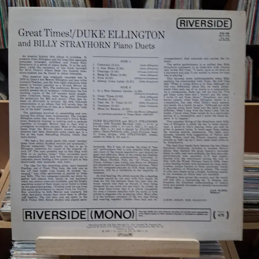 [BUNJANG] Duke Ellington &amp; Billy Strayhorn Piano Duet "Great Times!" LP / 재즈 명반 듀크 엘링턴 &amp; 빌리 스트레이혼 피아노 듀엣 LP
