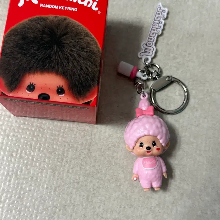 [BUNJANG] Monchhichi Secret Pink Figure Keychain / gs 몬치치 키링 피규어 시크릿 핑크색