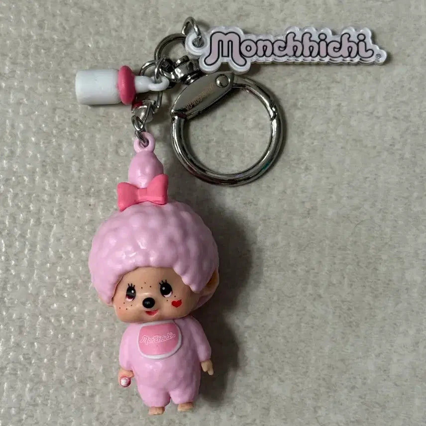 [BUNJANG] Monchhichi Secret Pink Figure Keychain / gs 몬치치 키링 피규어 시크릿 핑크색