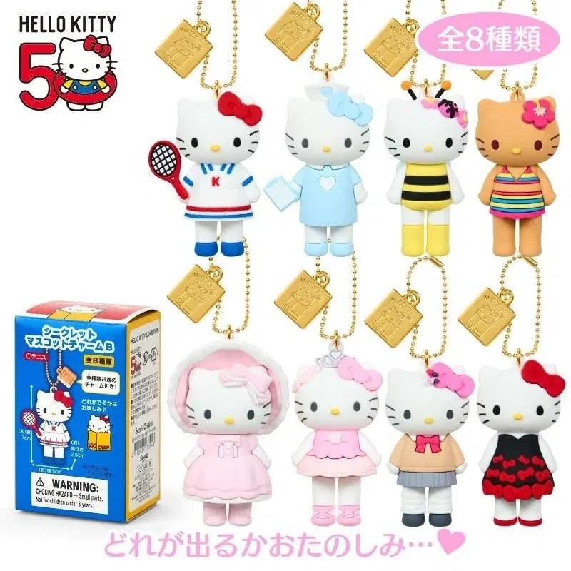[BUNJANG] Hello Kitty 50th Anniversary Tokyo Limited Edition Keychain Mascot Charm / 헬로키티 전시회 50주년 도쿄 한정 키링 마스코트 참