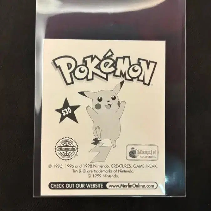 [BUNJANG] 1999 Merlin Premier Edition Pikachu Prism Sticker (Mint) / 1999멀린 스티커 프리즘 피카츄(직뽑)