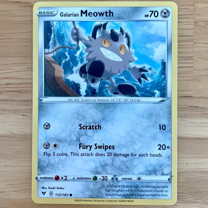 [BUNJANG] Pokemon Card Galar Meowth 112/185 (North America) / 북미 포켓몬카드 가라르 나옹 112/185