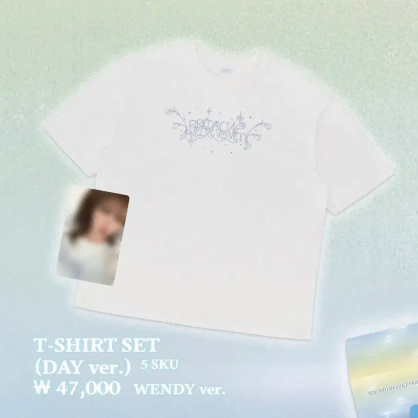 [BUNJANG] Red Velvet A Day in Red &amp; Velvet T-Shirt (Day Ver.) / 레드벨벳 팬콘 A Day in Red &amp; Velvet 티셔츠(Day Ver.)(포카x)