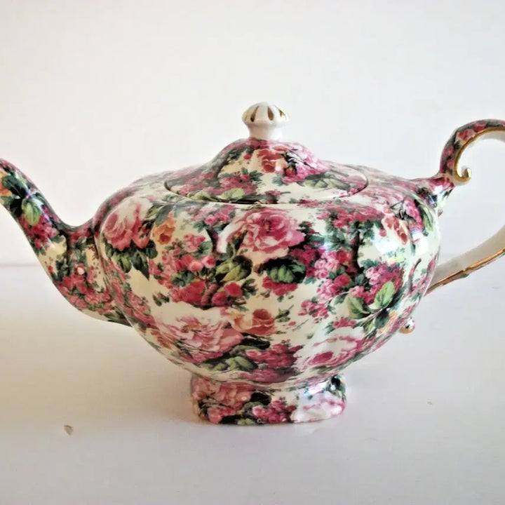 [BUNJANG] Arthur Wood &amp; Sons Rose Chintz Teapot / 레어템 아서우드앤손 로즈친즈 티팟
