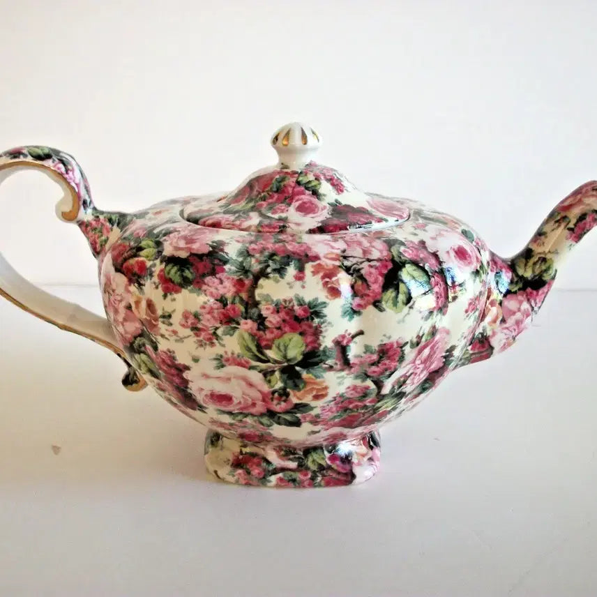 [BUNJANG] Arthur Wood &amp; Sons Rose Chintz Teapot / 레어템 아서우드앤손 로즈친즈 티팟