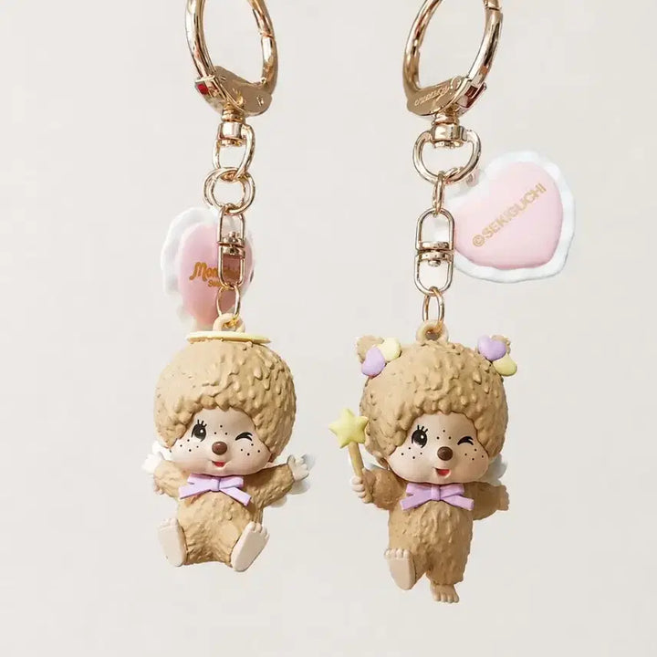 [BUNJANG] Monchhichi Angel &amp; Devil Random Keyring Set / 몬치치 천사악마 랜덤키링세트