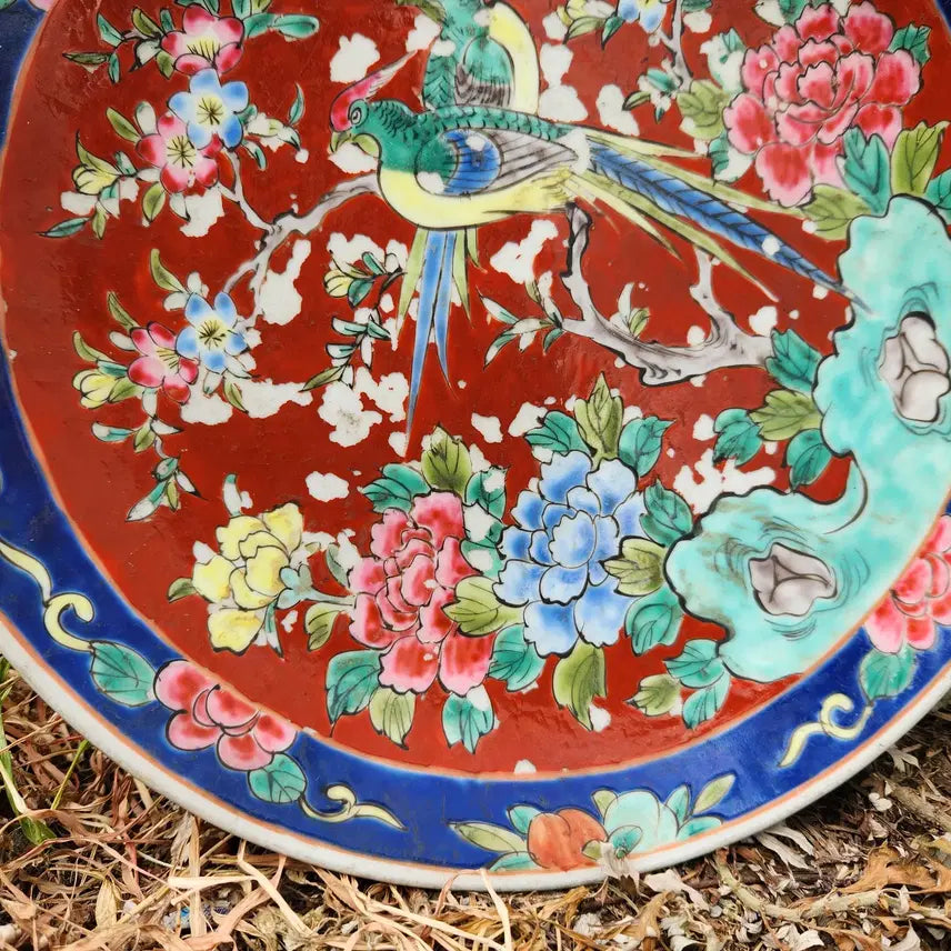 [BUNJANG] Vintage Japanese Imari Bird and Flower Plate / 빈티지 일본 이마리 화조도 대반