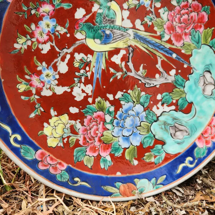 [BUNJANG] Vintage Japanese Imari Bird and Flower Plate / 빈티지 일본 이마리 화조도 대반