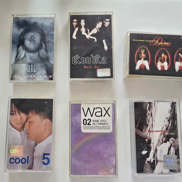[BUNJANG] Various Korean Artists Cassette Tape Bundle (6 Tapes) / 카세트테이프 일괄판매 (6개)- 룰라 (3집 천상유애) / 룰라 (6집 Six n&