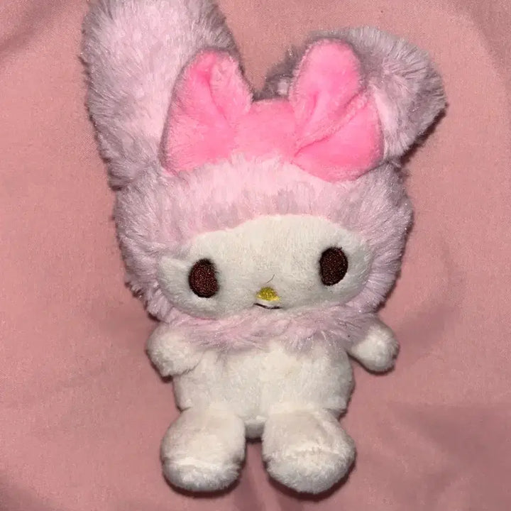 [BUNJANG] Fluffy My Melody Mascot Keyring Plush / 복슬복슬 마이멜로디 마스코트 키링 인형
