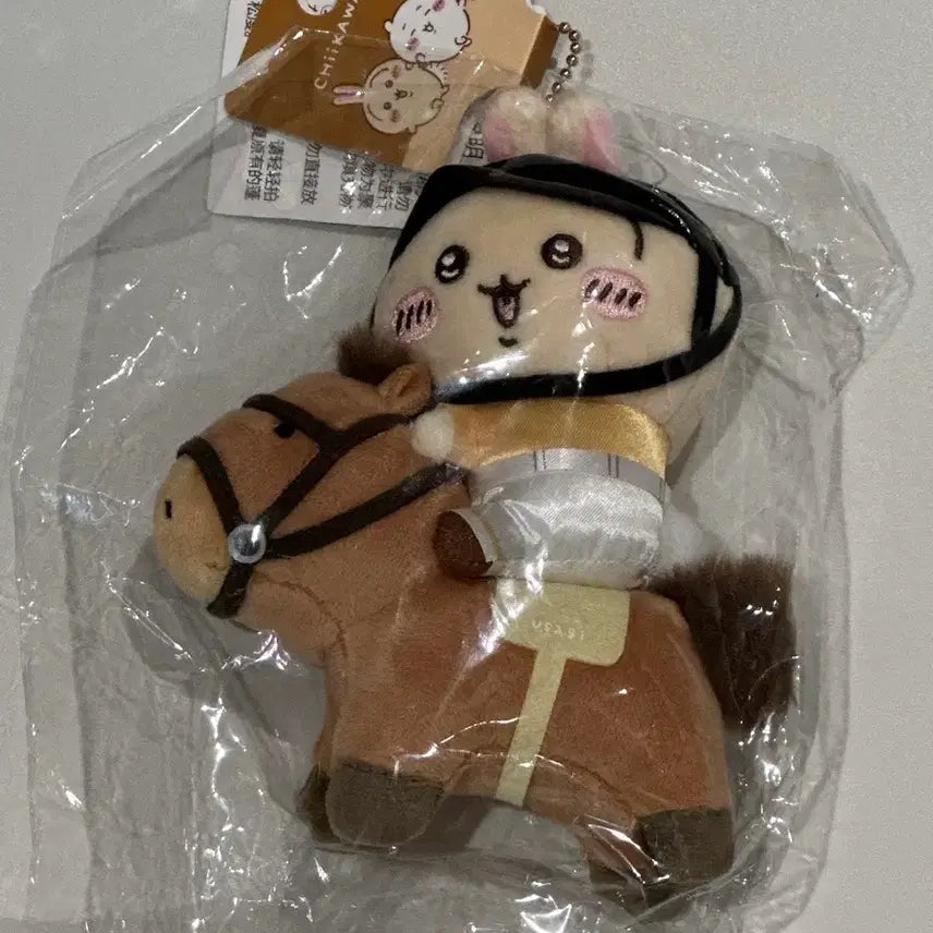 [BUNJANG] Chikawa Usagi MiniSo Horse Riding Plush Keychain / 중국 미니소 승마 우사기 인형 키링 먼작귀 치이카와