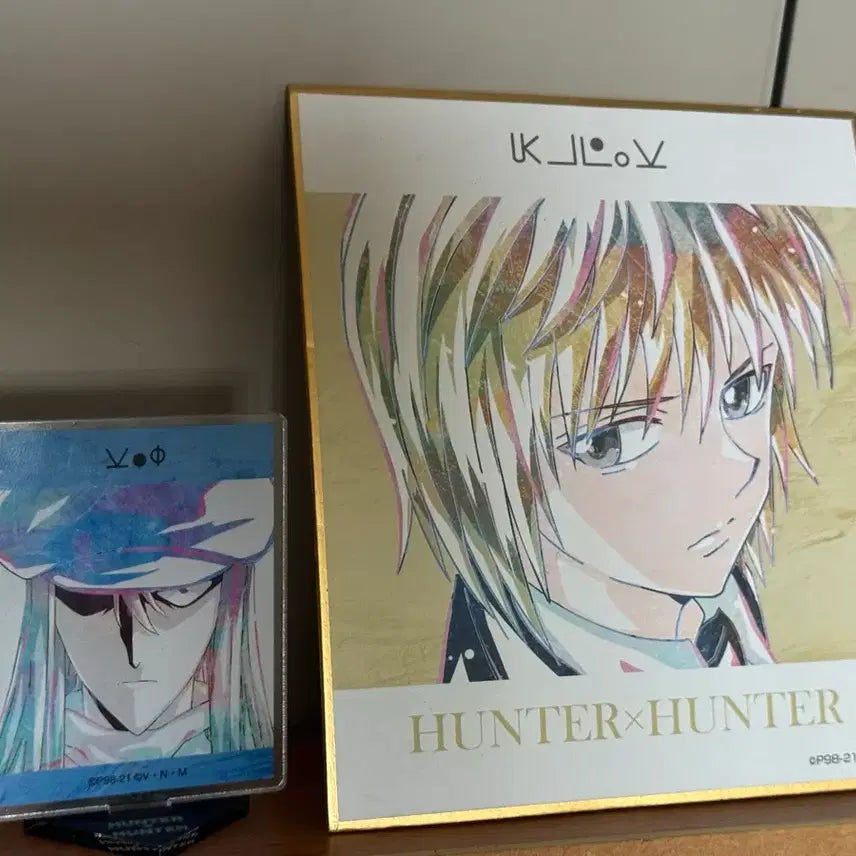 [BUNJANG] Hunter x Hunter - Kurapika Shikishi &amp; Kaito Acrylic Stand Bundle Set / 헌터헌터 크라피카 색지 / 카이토 아크릴 스탠드 일괄